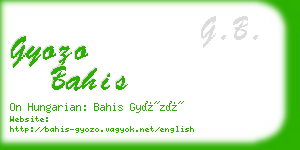 gyozo bahis business card